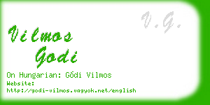 vilmos godi business card